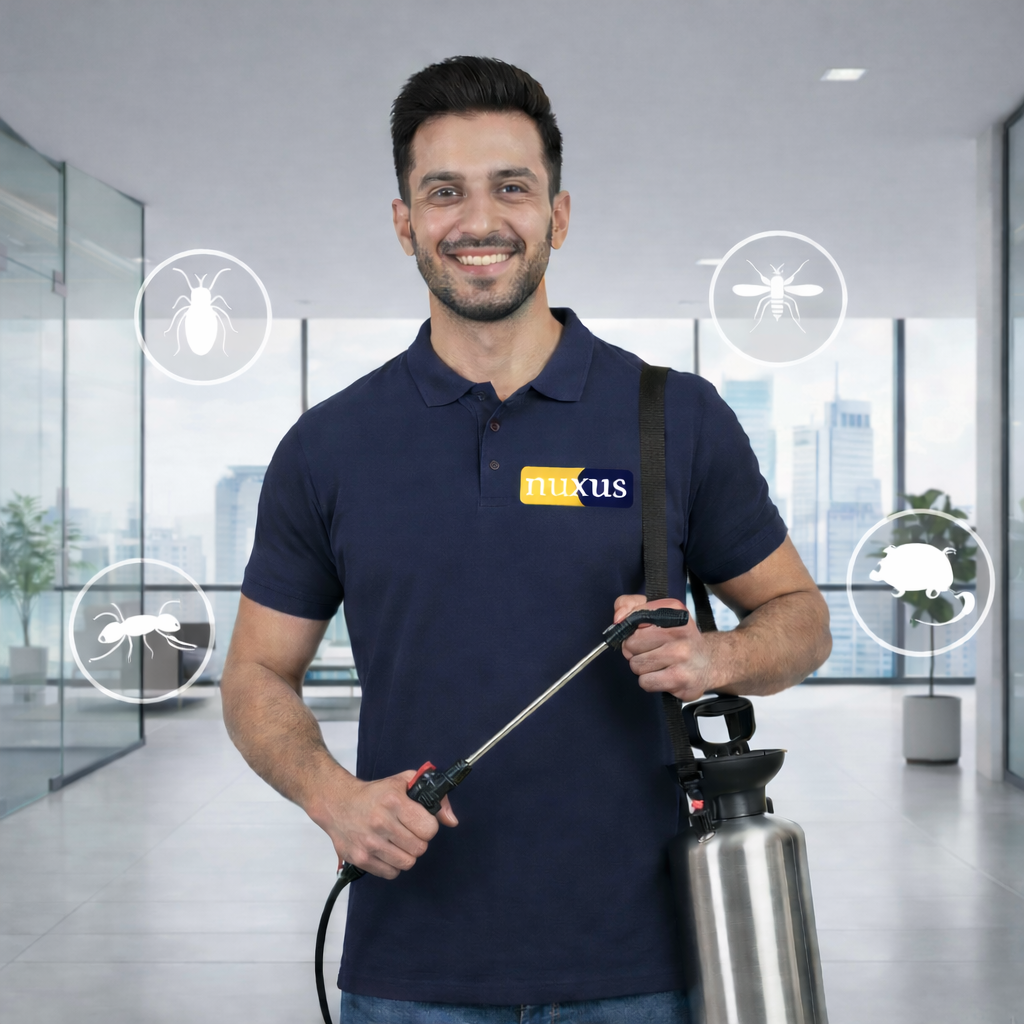 Nuxus Pest Control technician on site